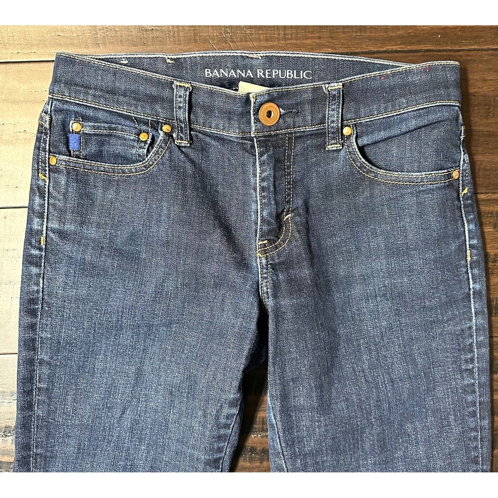 Banana Republic Boot Cut Womens Jeans Size 26 Dark Wash Bootcut 27 x 31 - Picture 2 of 8